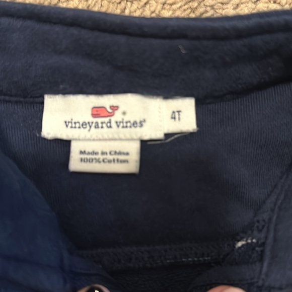 Vineyard Vines Girls 3/4 Zip Sweatshirt size 4T - Picture 2 of 4